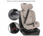 Столче за кола за новородено бебе с тегло до 36кг. Lorelli Voyager, i-Size 40-145 см и възглавница за път, Beige 10072072603 thumb 11