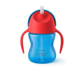 Бебешка чаша със сламка Philips-Avent, 200 мл, 9м+, за момче
