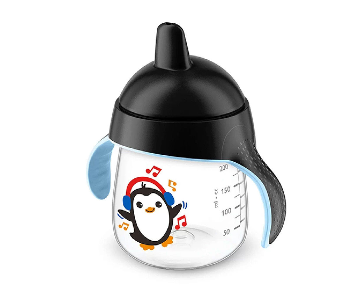 Неразливаща се чаша за деца с твърд накрайник Philips-Avent, 260мл, пингвинче, 12м+ 00A.0484.002