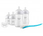 Подаръчен комплект за новородено с 4 шишета за хранене с биберони без протичане, залъгалка Ultra Soft и четка за почистване Philips-Avent Natural Response 3.0 00A.0600.001 thumb 2