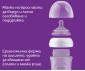 Подаръчен комплект за бебе с 2 шишета за хранене х 260 мл с биберони без протичане поток 3 и 2 залъгалки Ultra Air, 1м+ Philips-Avent Natural Response 3.0 00A.0603.001 thumb 15