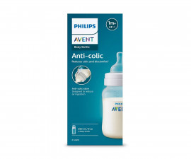 Бебешко шише за хранене и пиене Philips-Avent Classic Anti-colic, 260 мл, PP, 1м+ 00A.0585.001