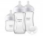 Комплект за подарък за новородено с 3 стъклени шишета за хранене с биберони без протичане и залъгалка Ultra Soft 0-6м Philips-Avent Natural Response 3.0 00A.0602.001 / SCD878/11 thumb 2