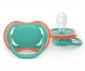 Ортодонтска залъгалка Philips-Avent Ultra Air, 2 броя, със стерилизираща кутийка, зелена/синя, 6-18м 00A.0647.001 thumb 3