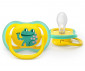 Ортодонтска залъгалка Philips-Avent Ultra Air, 2 броя, със стерилизираща кутийка, маймунка/жаба, син/жълт, 18м+ 00A.0653.001 thumb 4