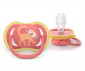 Ортодонтска залъгалка Philips-Avent Ultra Air, 2 броя, със стерилизираща кутийка, хамелеон/маймунка, лилав/оранжев, 18м+ 00A.0654.001 thumb 3