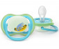 Ортодонтска залъгалка светеща в тъмното Philips-Avent Ultra Air Night, 2 броя, със стерилизираща кутийка, хамелеон/маймунка, син, 6-18м 00A.0659.001 thumb 3