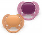 Ортодонтска залъгалка Philips-Avent Ultra Soft, 2 броя, със стерилизираща кутийка, лилав/оранжев, 18м+ 00A.0669.001 thumb 2