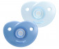 Ортодонтска залъгалка Philips-Avent Soothie, 2 броя, със стерилизираща кутийка, син, 0-6м 00A.0670.001 thumb 2