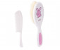 Детски комплект гребен и четка с мек изкуствен косъм Canpol, розово зайче 2/417 thumb 2