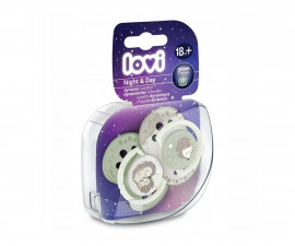 Lovi - Силиконова залъгалка Night&Day, 2 броя, 18м+ 22/931