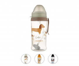 Детска неразливаща се пластмасова чаша със сламка Canpol, 350 мл, асортимент 56/510