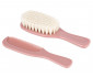 Детски комплект гребен и четка с ествествен мек косъм Canpol, розов цвят 7/406_pin2 thumb 2
