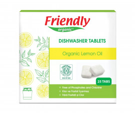 Препарат (таблетки) за съдомиялна Friendly-Organic, лимон, 25 броя/450 грама FR.01864