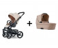 Комбинирана количка с обръщаща се седалка за новородени бебета и деца до 22кг с черно шаси, черна дръжка, кош за новородено и седалка със сенник Mutsy Nio Black, Cosmic Sand MT.0550.007 thumb 4