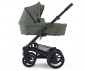 Комбинирана количка с обръщаща се седалка за новородени бебета и деца до 22кг с черно шаси, дръжка, кош за новородено и седалка със сенник Mutsy Nio Black, Sea Green MT.0550.008 thumb 3