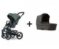 Комбинирана количка с обръщаща се седалка за новородени бебета и деца до 22кг с черно шаси, дръжка, кош за новородено и седалка със сенник Mutsy Nio Black, Sea Green MT.0550.008 thumb 6