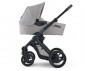 Комбинирана количка с обръщаща се седалка за новородени бебета и деца до 22кг с черно шаси, сива дръжка, кош за новородено и седалка със сенник Mutsy Evo, Pebble Grey MT.0750.004 thumb 2