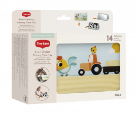 Играчка за бебе Tiny Love - Сензорна играчка 2-in-1 Tummy Time Farmers Funday, 0м+ TL.0356.001