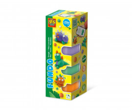 SES - FunDo Dough: Пластилин Динозаври, 3x90гр-1x40гр - 00812, Hobby