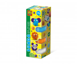 SES - FunDo Dough: Пластилин диви животни, 3x90гр-1x40гр - 00813, Hobby