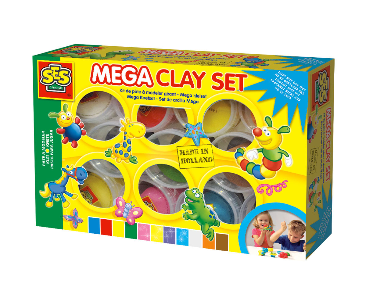 SES - Мега комплект пластелин, 11 бр. - 459 Clay