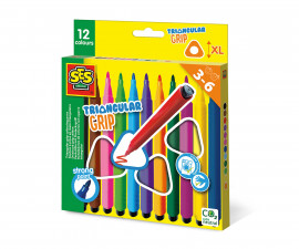 SES - Триъгълни химикалки за оцветяване - 14696 , Hobby