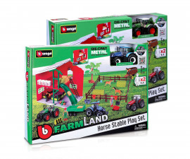 Bburago 18/31682 - Farmland Horse Stable (w/1 tractor)