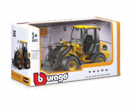 Bburago 18-32090 - Volvo L25 compact wheel loader with fork