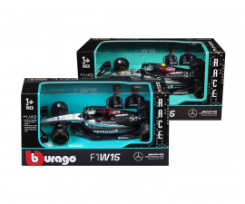 Bburago 18/38108 - 1/43 F1 Mercedes-AMG Petronas W15 (2024)