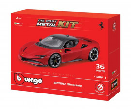 Bburago KIT - комплект за сглобяване 1:24 - Ferrari SF90 Stradale 18/26057