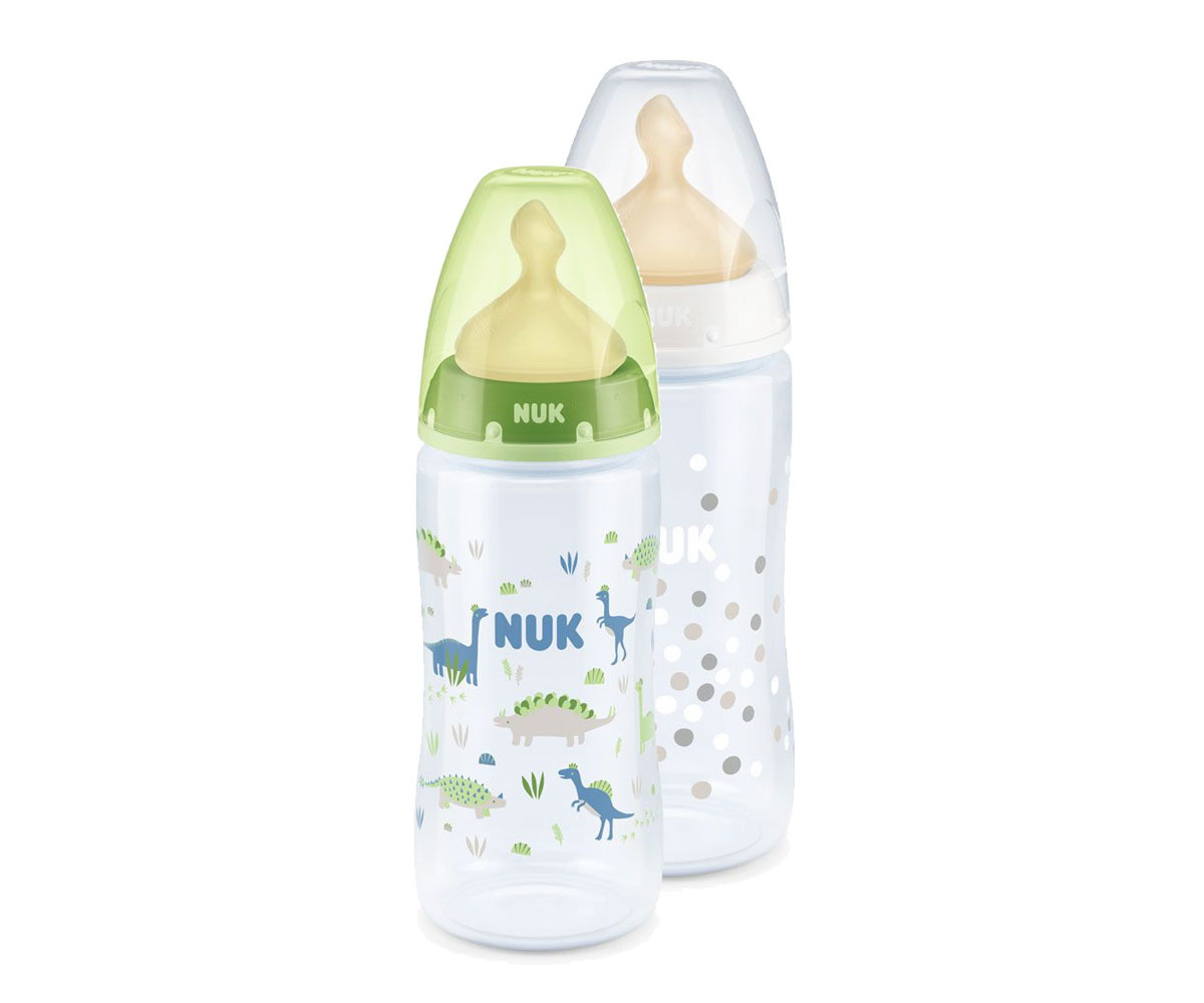 Бебешко пластмасово шише за мляко и вода Nuk First Choice, PP, 300мл, каучук, асортимент 10741801