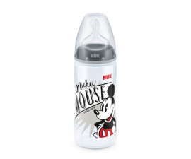 Бебешко пластмасово шише за мляко и вода Nuk First Choice, PP, 300мл, силикон, 6-18м, Mickey 10741796
