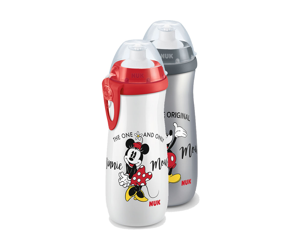 Детска пластмасова чаша Nuk Sports Cup Mickey, 450мл, 24м+, асортимент 10255413