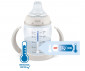 Бебешко шише Nuk First Choice Temperature control, 150мл със силиконов накрайник за сок, Mickey grey, 6-18м 10215337 thumb 2
