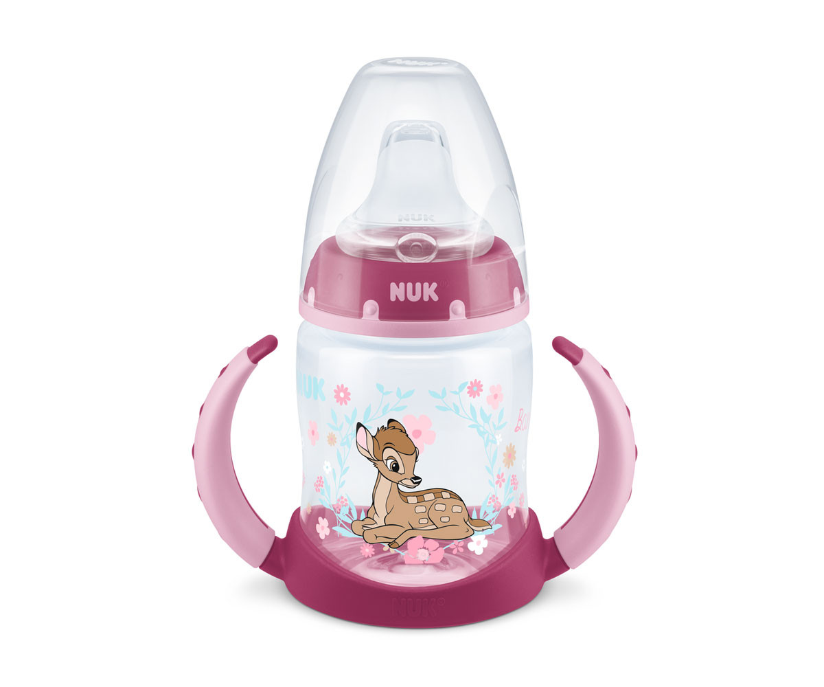 Бебешко шише Nuk First Choice Temperature control, 50мл със силиконов накрайник за сок, Bambi, 6-18м 10215341