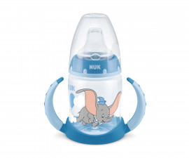 Бебешко шише Nuk First Choice Temperature control, 150мл със силиконов накрайник за сок, Dumbo, 6-18м 10215342