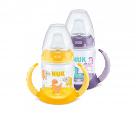 Бебешко шише Nuk First Choice Temperature control, 150мл със силиконов накрайник за сок, 6-18м, асортимент 10215335