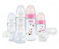 Подаръчен комплект за новородено биберон, шише, залъгалка и четка за почистване Nuk First Choice Perfect Start Temperature Control, 10 части, момиче 10225268 thumb 2