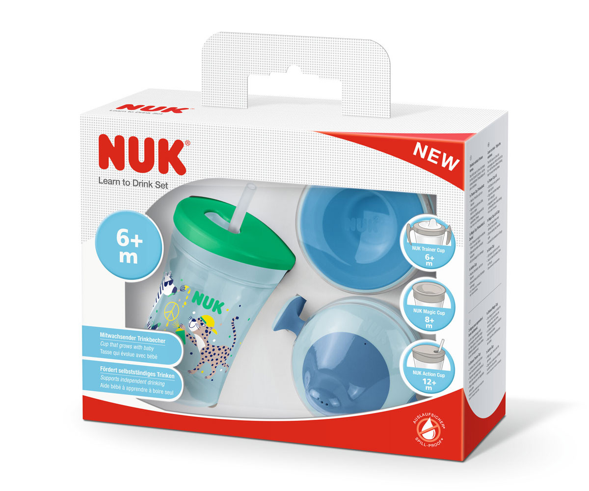 Комплект Nuk Evolution Cups All-in-one, Зебра, момче 10255636