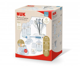 Подаръчен комплект за новородено биберон, шише, залъгалка, сушилник и четка за почистване Nuk Termo Control Nature Sense Premium Softer 10225225