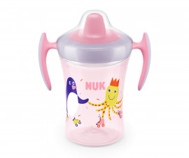 Детска неразливаща се тренировъчна пластмасова чаша с мек накрайник Nuk Evolution Trainer Cup, 230мл, момиче, 6м+ 10255609