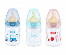 Бебешко шише за вода Нук First Choice Temperature control, 150 мл, каучук, асортимент