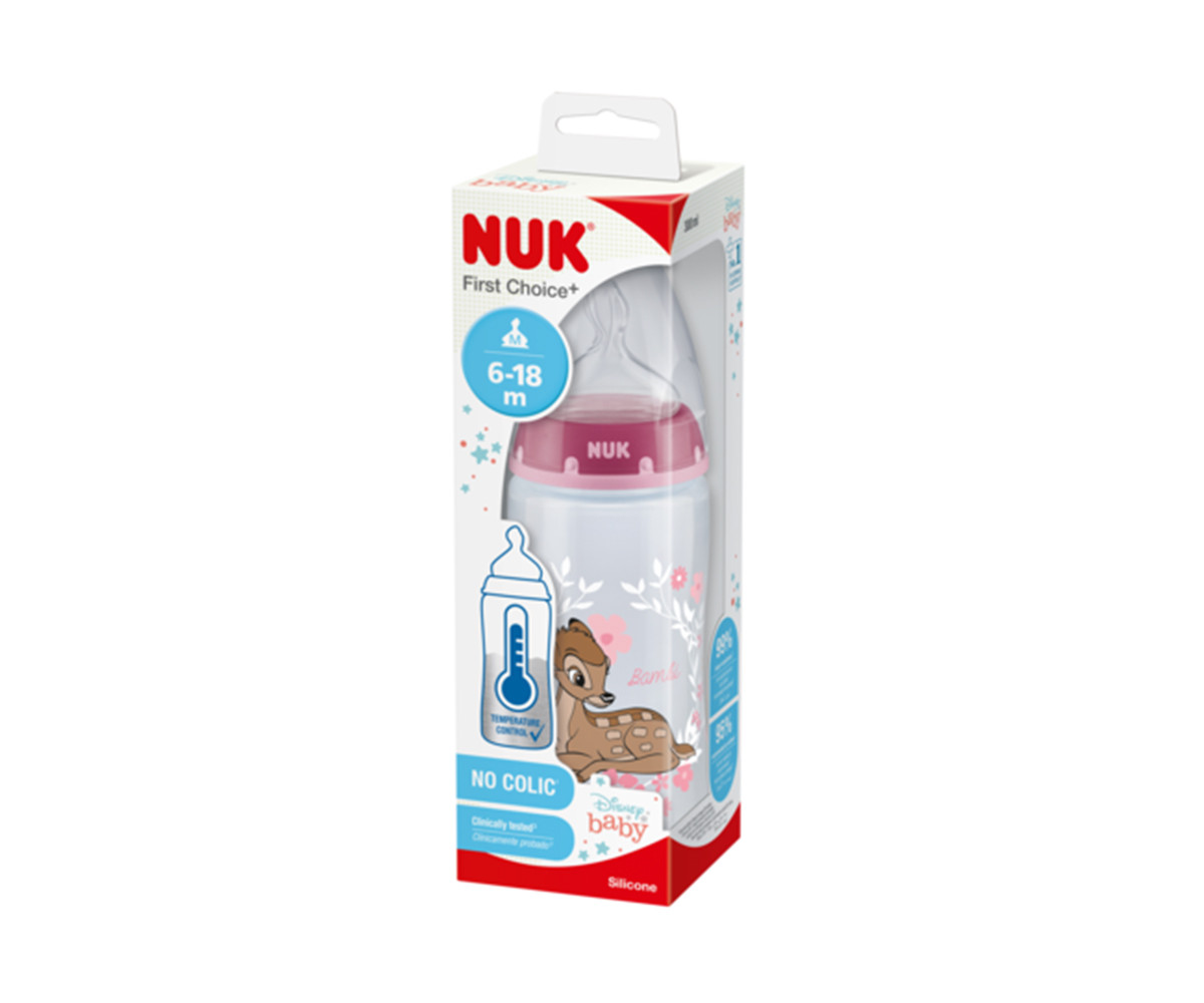 Бебешко шише за вода Nuk First Choice Temperature control, 300 мл, силикон Bambi 6-18м 10741997