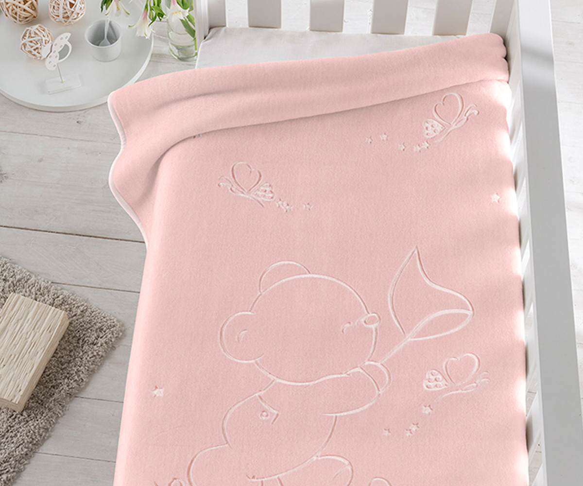 Pielsa 6654 - Embossed Blanket 80x110, pink