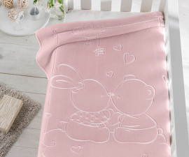 Pielsa 6656 - Embossed Blanket 110x140, pink