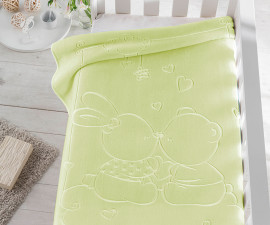 Pielsa 6656 - Embossed Blanket 110x140, green