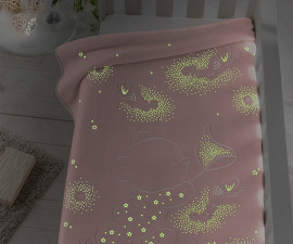 Pielsa 6854 - Embossed+Crystal+Firefly Blanket 110x140, pink