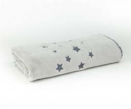 Pielsa 11227 - Cotton Embroidered Blanket 80x110, grey