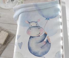 Pielsa 6309 - Printed Blanket 6309 80*110 C/62, blue